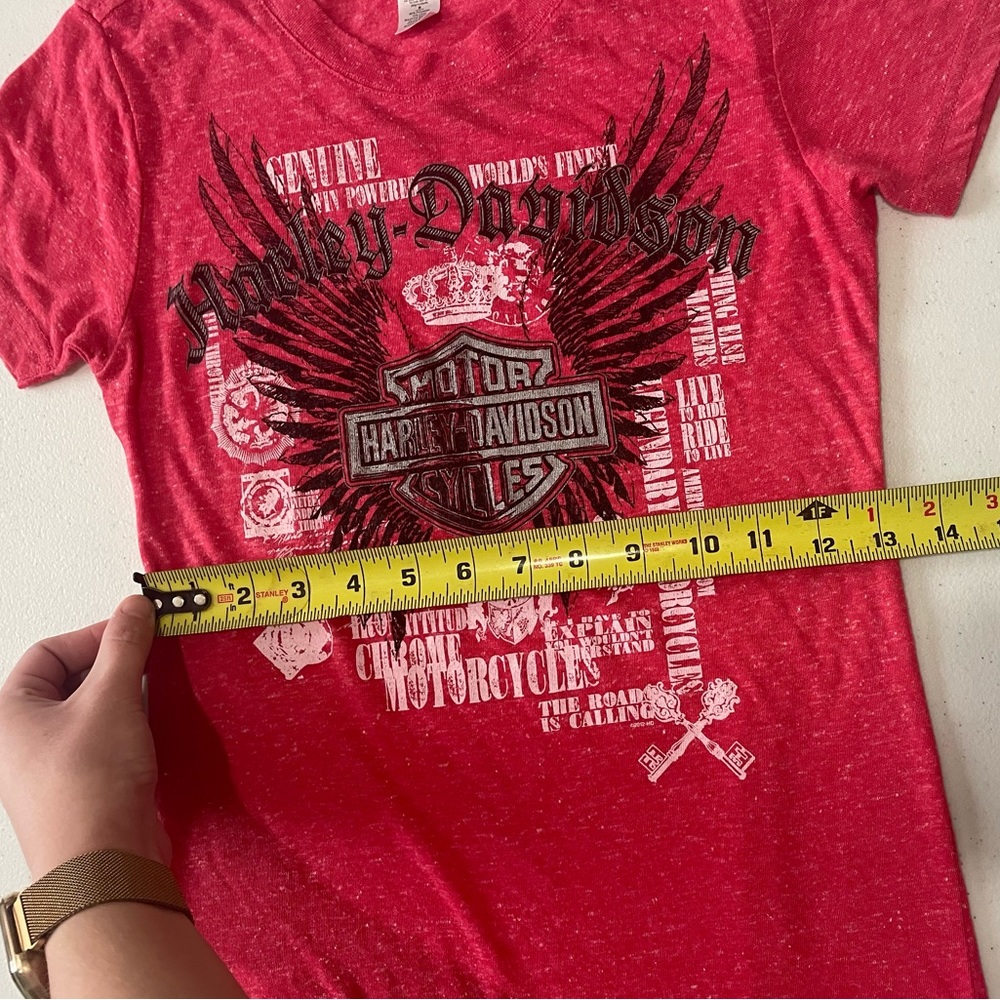 Rare Harley Davidson Mancuso Houston Texas Shirt Size Medium Red - Picture 11 of 13
